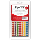 924 round self-adhesive labels in assorted colors