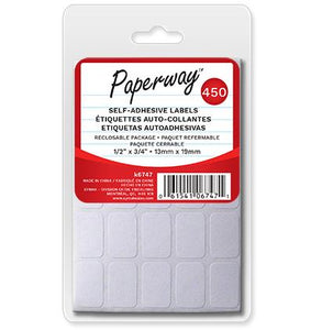 450 étiquettes auto-collantes blanches