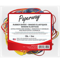 Packets of rubber bands 3 oz. assorted colors
