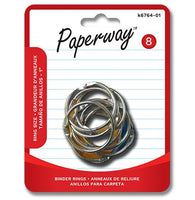Pack of 8 binder/binder rings