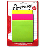 Neon color sticky notes, 3 x 3 in.
