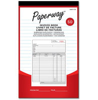 50 page invoice booklet, 5-1/4