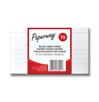 Package of 75 index cards/note cards 4 x 6 in.