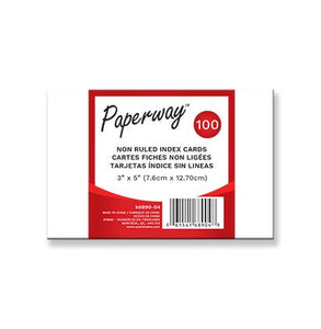 Paquet de 100 fiches/cartons de notes de 3 x 5 po. - Dollar Royal