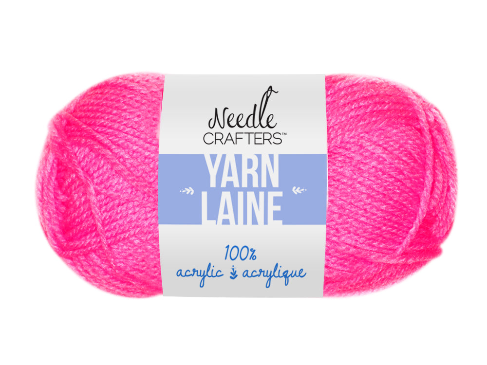 Needle Crafters laine acrylique (rose néon)