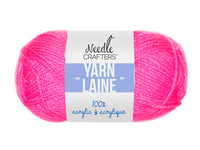 Needle Crafters acrylic yarn (neon pink)