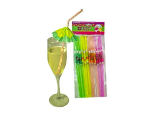 Straws with umbrellas pk12