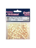 Plastic beads (9mm.) opaque ivory