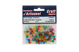 Faceted beads, round, multicolored transparent