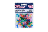 Faceted beads (8mm.) transparent multicolored, pack of 100