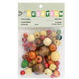 Wooden beads, multicolored
