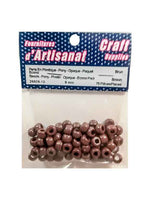 Perles (9mm.) en plastique, brunes opaques