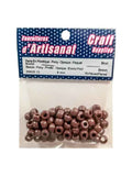 Plastic beads (9mm.), opaque brown