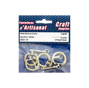 Anneaux/porte clés avec chaine, argent - Dollar Royal