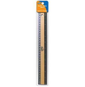 Règle 12"/30cm. bois - Dollar Royal