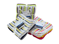 Striped and solid washcloths pk4 (asst.)