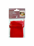 Decorative organza bag, red, 3 x 4 in.