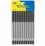 Pack of 10 black ink ballpoint pens