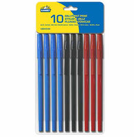 Paquet de 10 stylos couleurs assorties