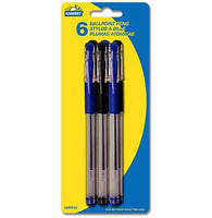 Pack of 6 blue ink pens