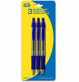 Pack of 3 blue ink pens
