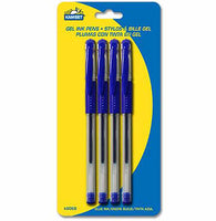 Pack of 4 blue gel ink pens