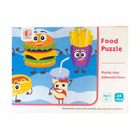 Puzzle 24pcs - fast food food