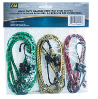 CM Bungee cords with hooks pk3
