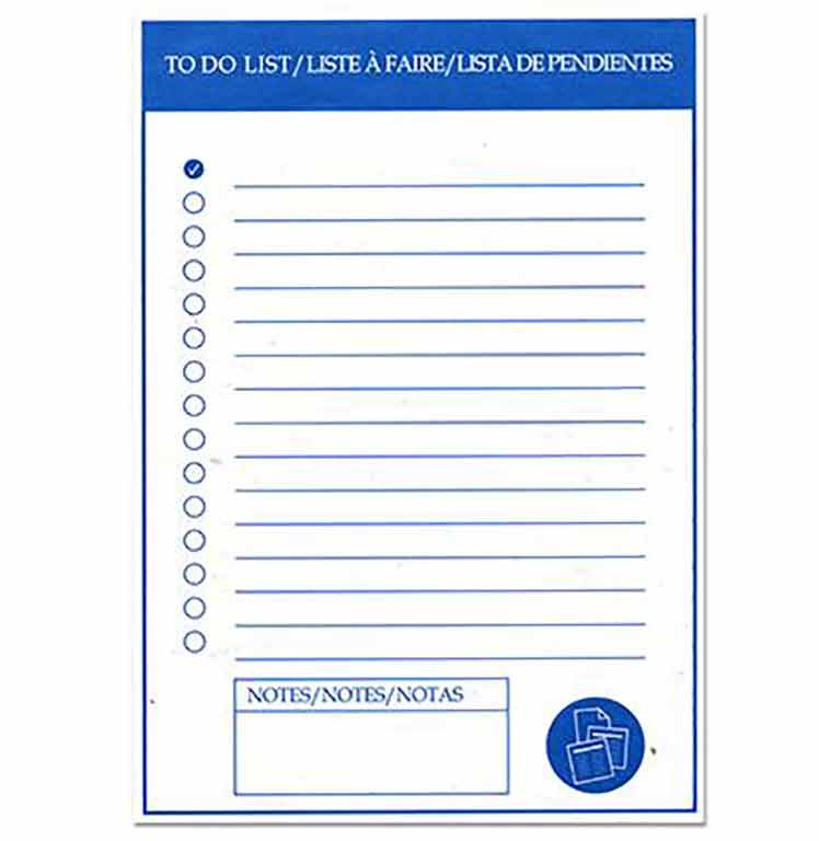 Bloc notes liste/to do list