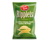 Yum Yum Creamy Dill Pickle Ripplets Chips 150g