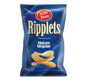 Yum Yum plain ripplets potato chips 150g